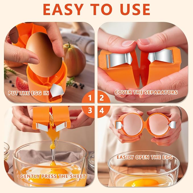 2PCS Egg Shell Peeler Opener – The Easy Way to Crack Eggs Without Mess