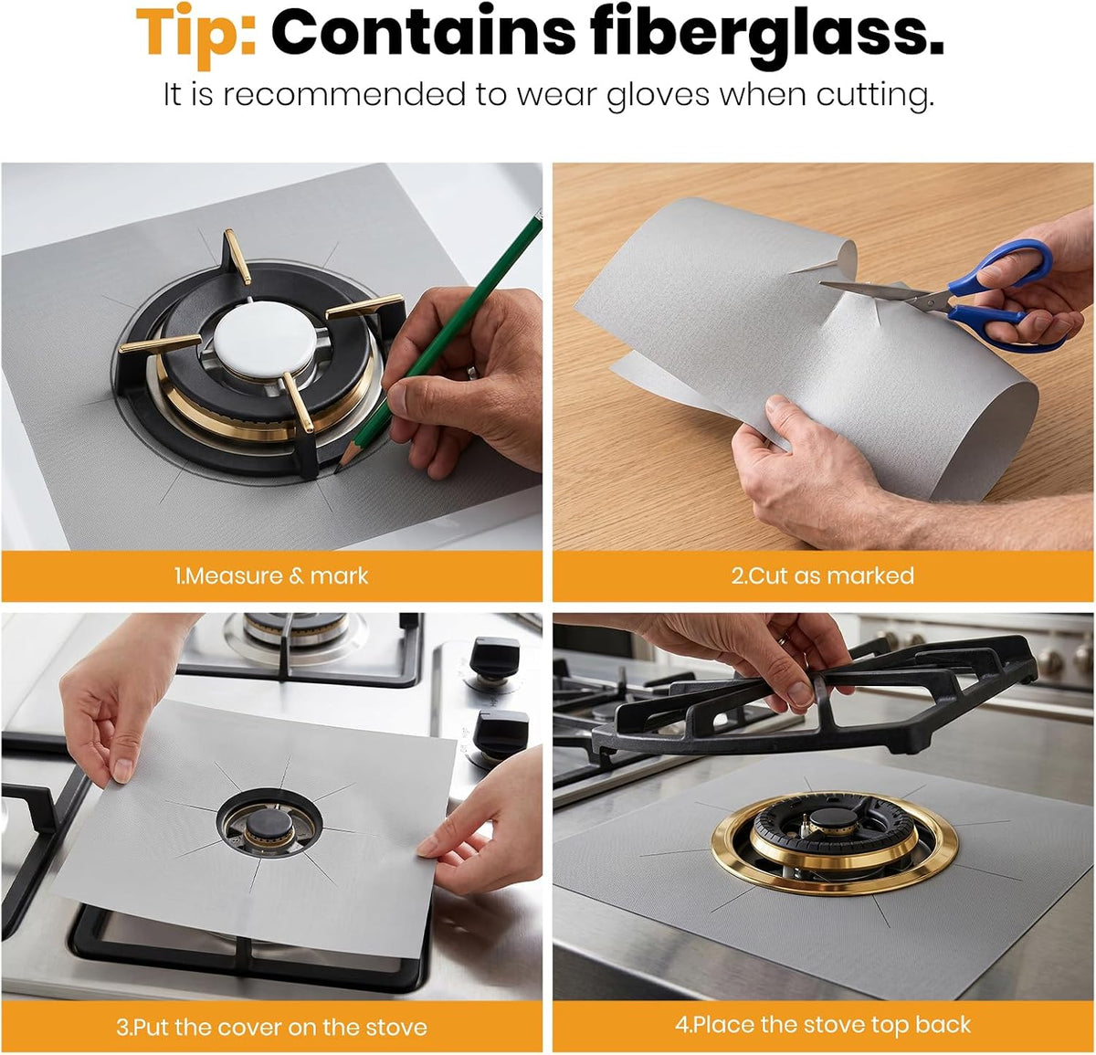 Measure the gas burner area