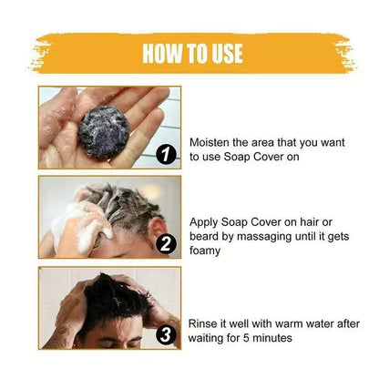 Black Hair Soap bar for Men and Women