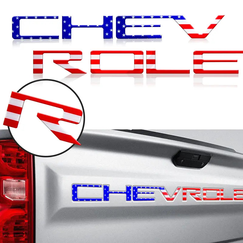 Premium 3D Tailgate Lettering Sticker Inserts