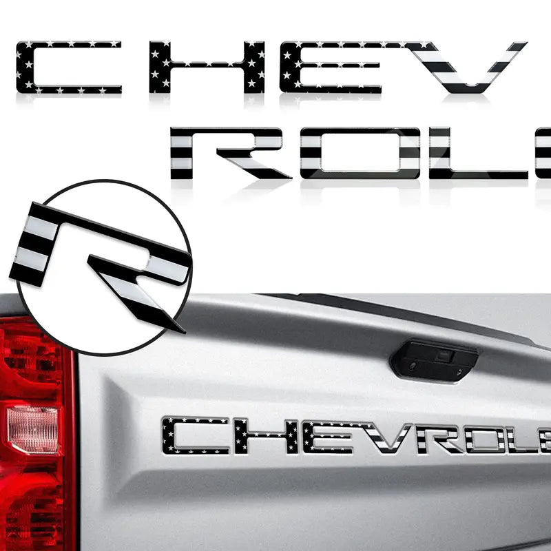 Premium 3D Tailgate Lettering Sticker Inserts