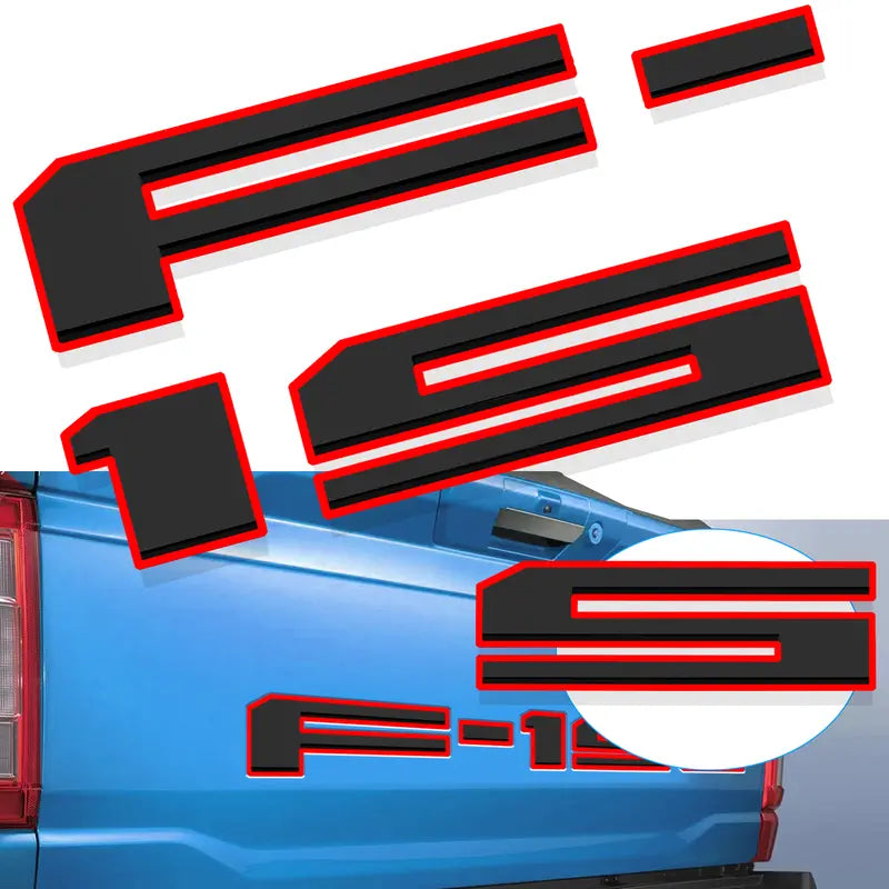 F-150 Tailgate Lettering Stickers – Pickup Truck Rear Decal Set