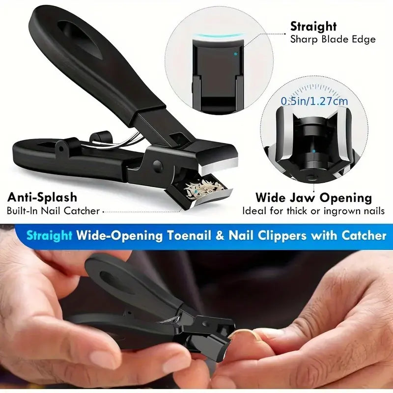 6PCS Wide-Jaw Toenail Clippers for Thick Nails