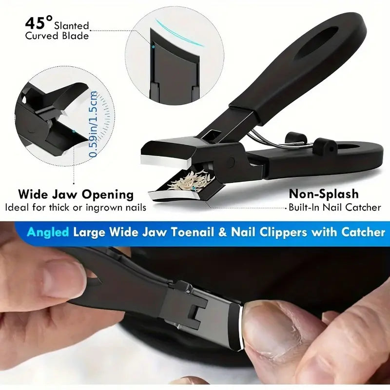 6PCS Wide-Jaw Toenail Clippers for Thick Nails