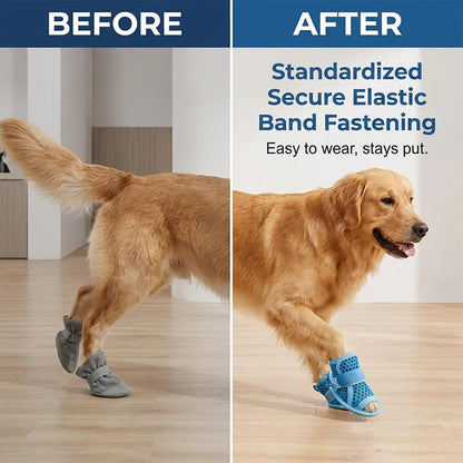 4 Pcs Mesh Dog Shoe for Small Medium Dogs