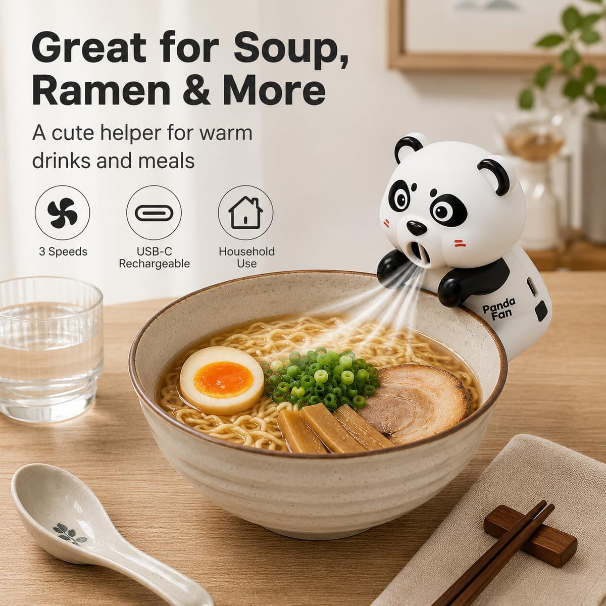 Food Cooling Fan for Kids Soup Stew Coffee Tea Baked Goods Kitchen
