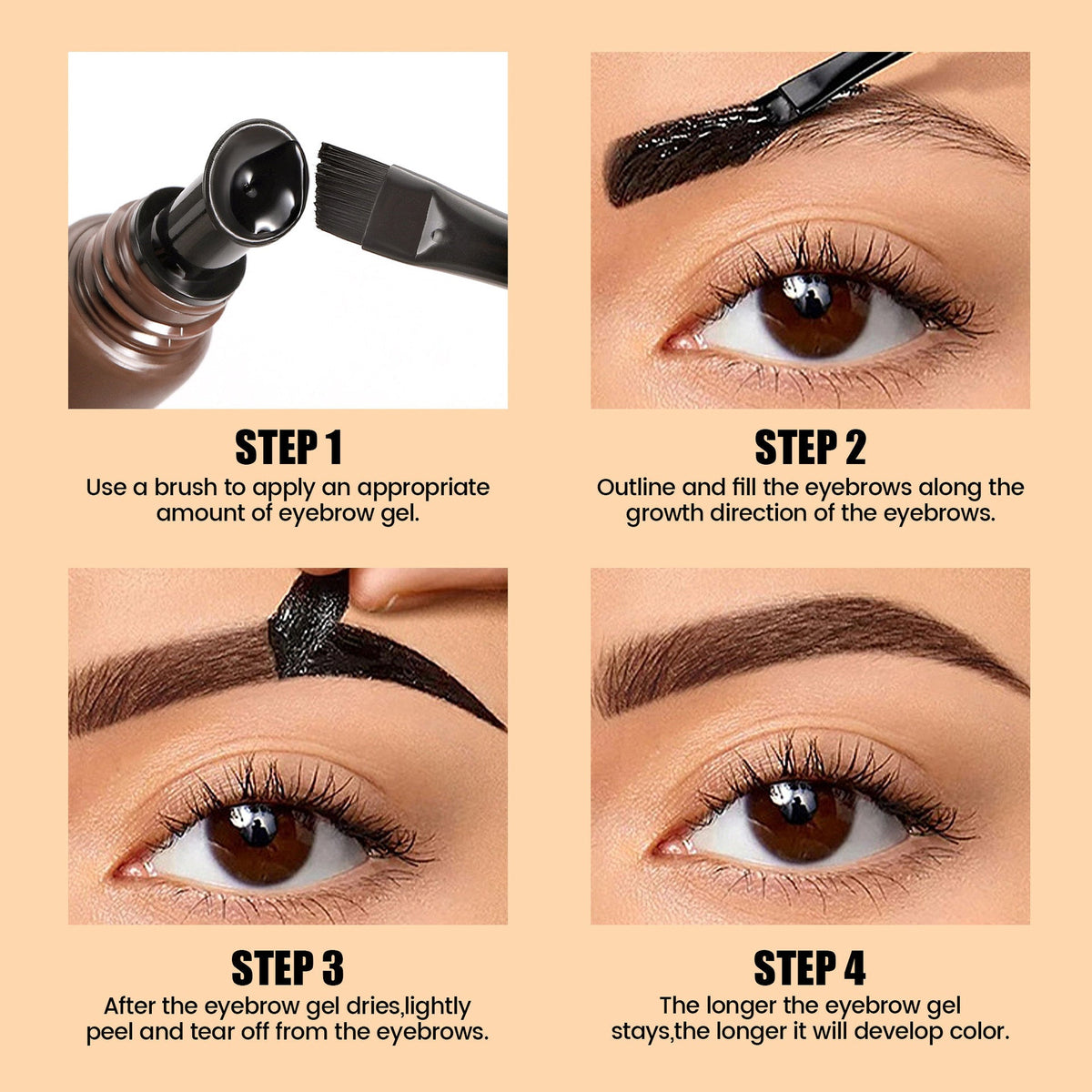 Five-color eyebrow cream with long-lasting dyeing