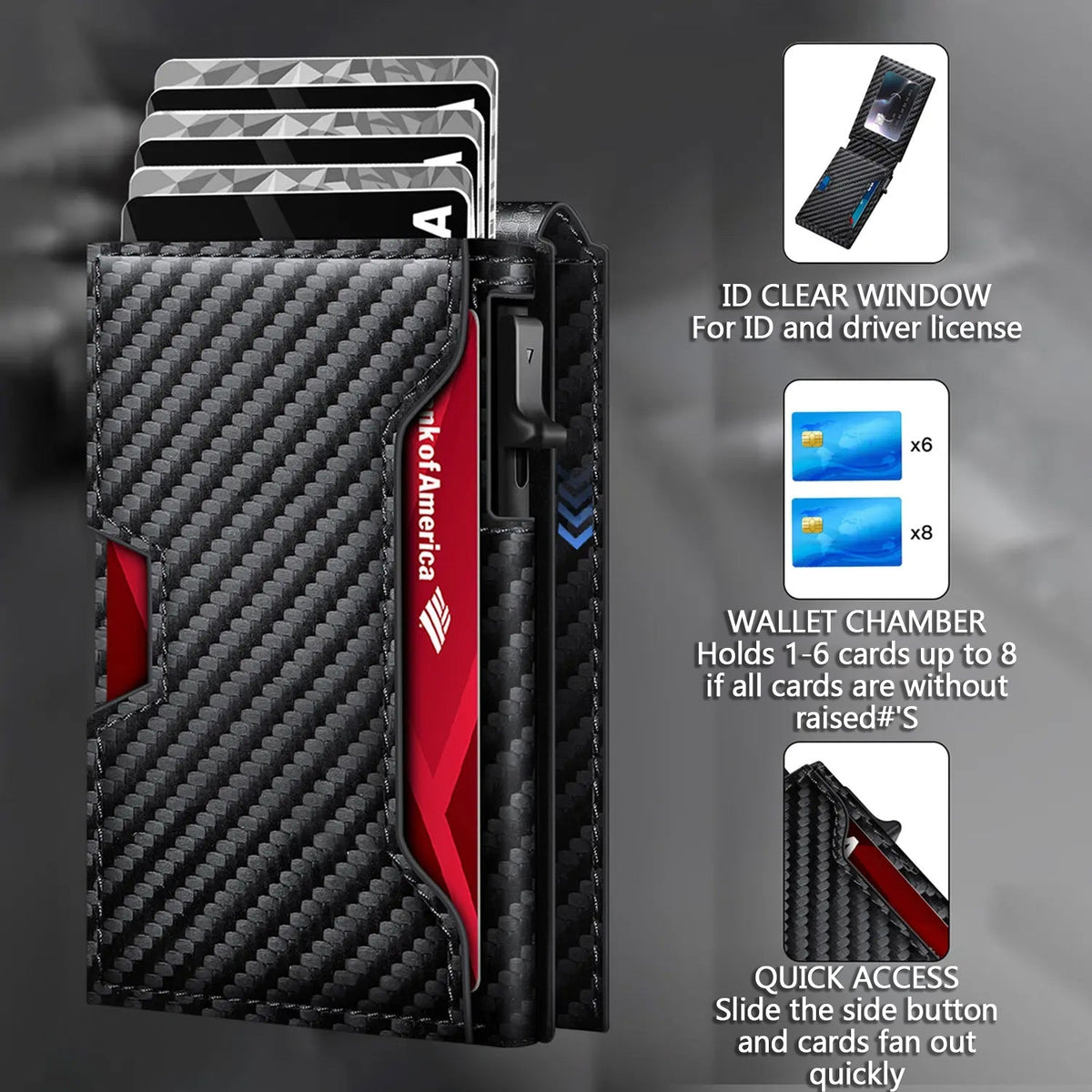 Stylish RFID Popup Card Wallet for Men