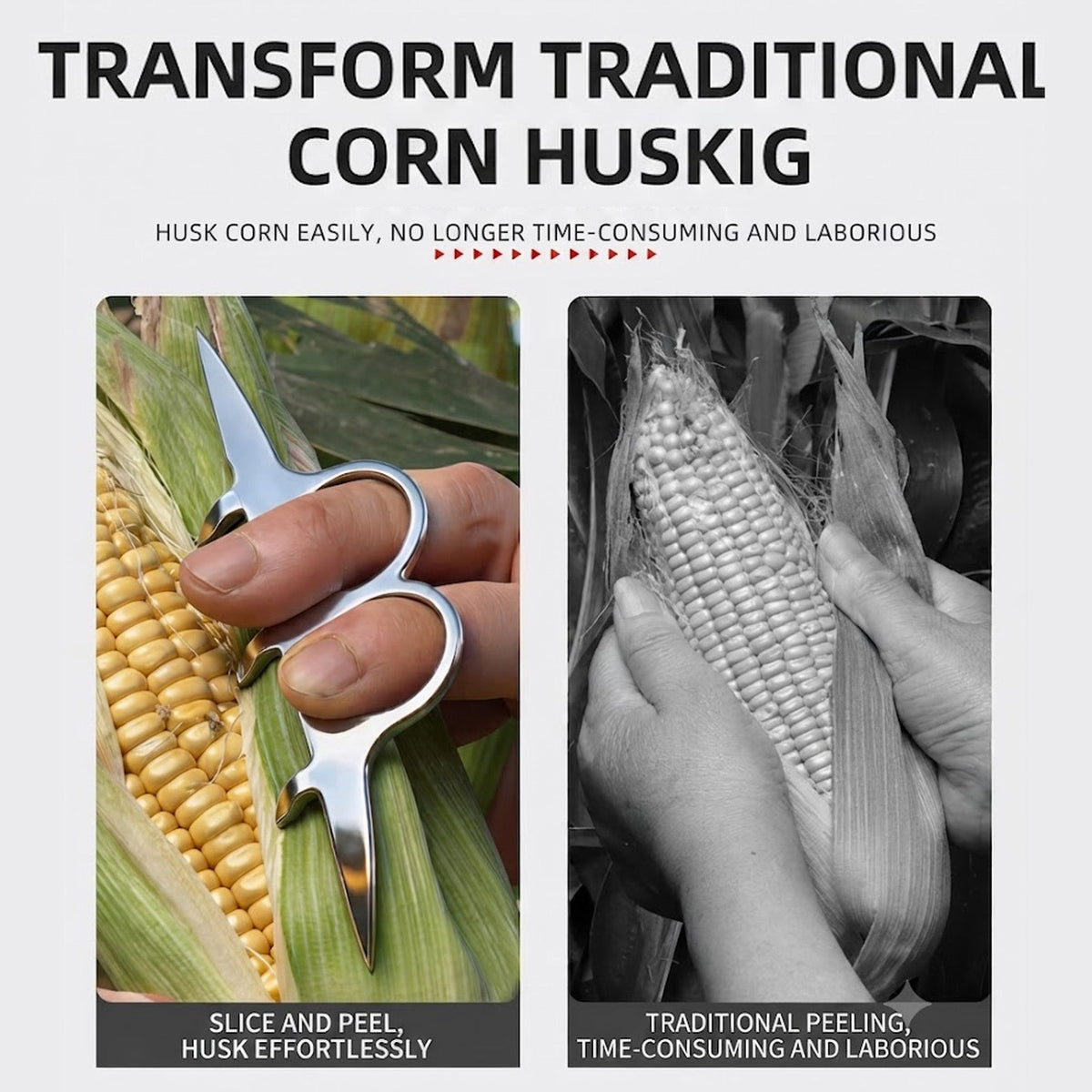 Stainless Steel Corn Husking Tool for Farm & Home Fresh Corn Shelling