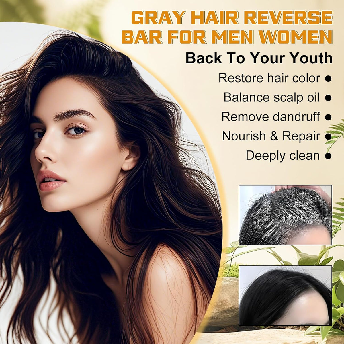 Black Hair Soap bar for Men and Women