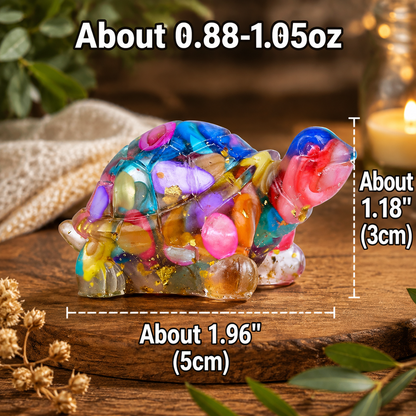 8PCS Crystal Sea Turtle Healing Stone Decor
