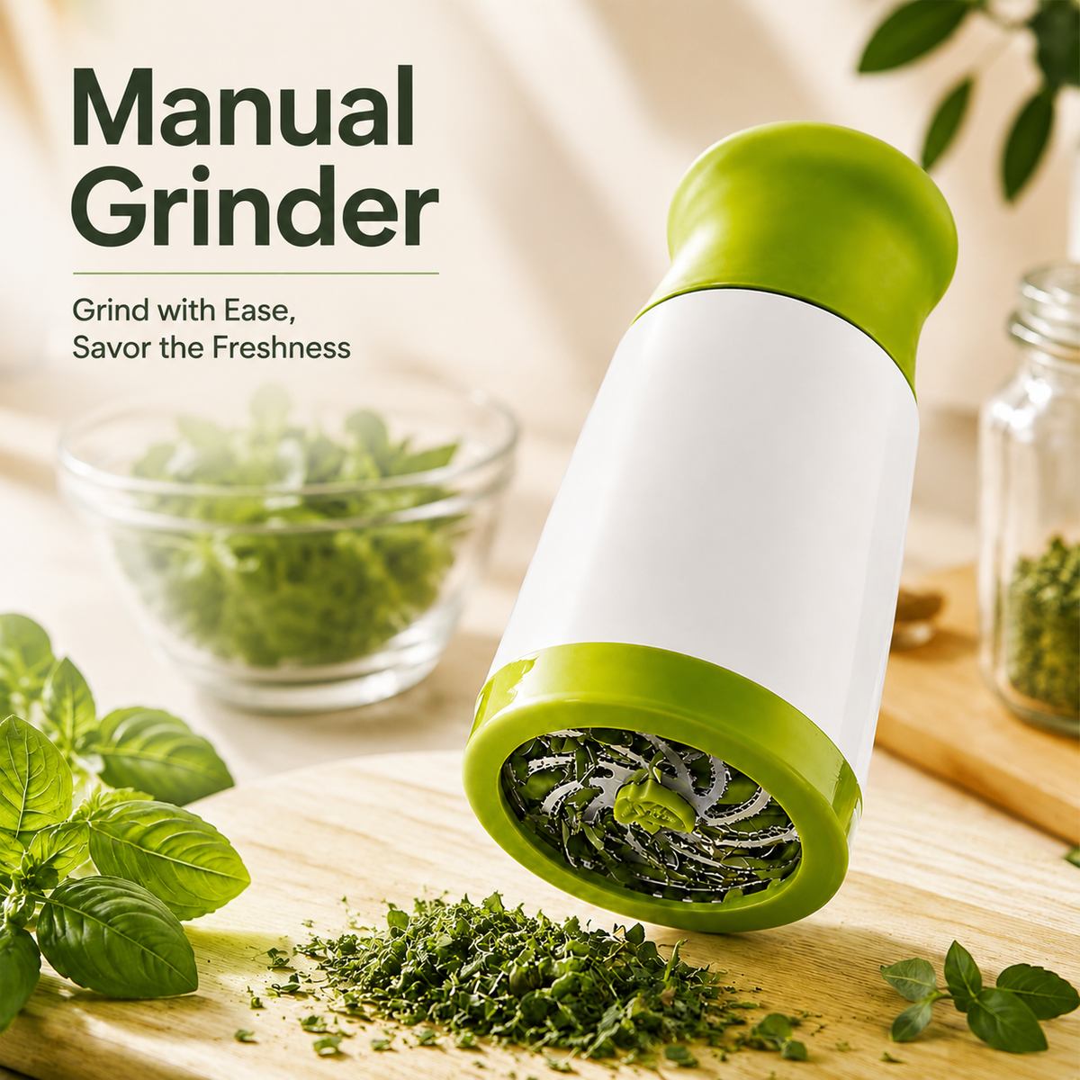 Manual grinder—effortlessly grind spices