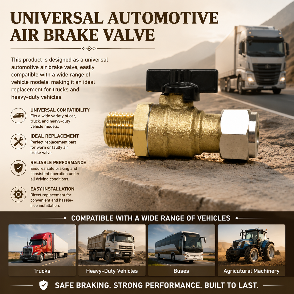 Truck Air Brake Shut Off Valve – Reliable Replacement for Safer Driving