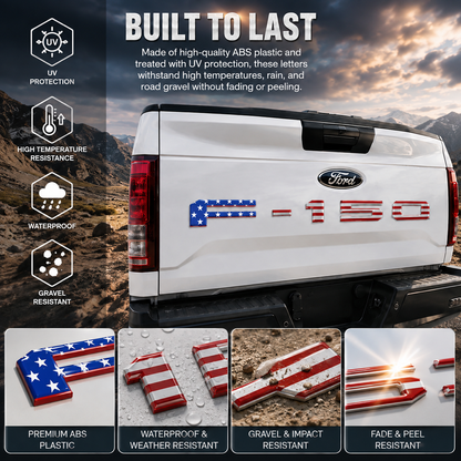 F-150 Tailgate Lettering Stickers – Pickup Truck Rear Decal Set