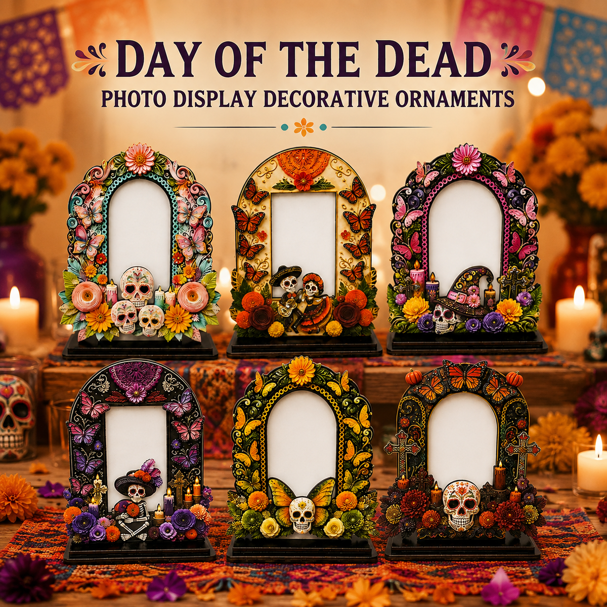 Day of the Dead Photo Display Ornament